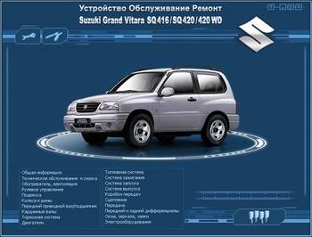 Suzuki Grand Vitara SQ416 / SQ420 / 420 WD (1997 - 2002 год выпуска). Мультимедийное руководство по ремонту.