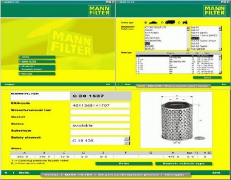 Каталог фильтров Mann 2009