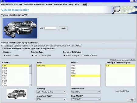 BMW ETK версия 12.2009 Каталог запасных частей BMW