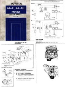 Ремонт двигателей Toyota  4A-F, 4A-GE.